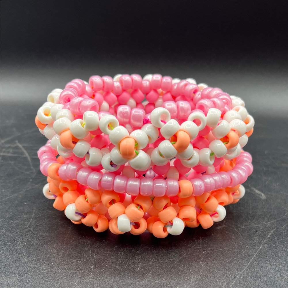 Peaches and Cream rotating Kandi cuff